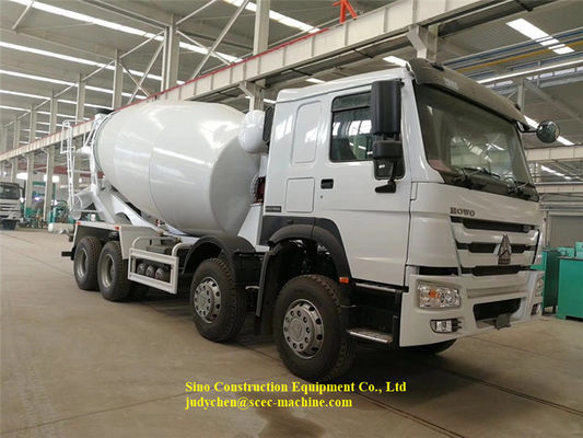 12m3 Concrete Self Loading Mixer Truck 371hp Sinotruk Howo 8x4 Euro II