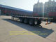 Beam Type Flatbed Tractor Trailer Three Axle 13 Ton For Container Transport